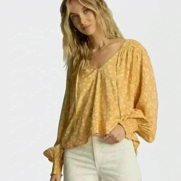 Billabong Late Night Shirt in Goldie Size Small - Picture 1 of 12